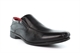 US Brass Mens Twin Gusset Slip On Formal Shoes Black