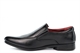 US Brass Mens Twin Gusset Slip On Formal Shoes Black