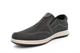 Scimitar Mens Twin Gusset Slip On Casual Shoes With Faux Leather Patch Detail Black