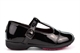 BXT Girls T-Bar Buckle Fastening School Shoes Patent Black