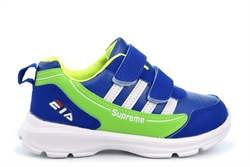 Boys Lightweight Trainers With Easy Touch Fastening Straps Blue