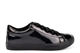 Womens Low Top Lace Up Leisure, Work Or School Shoes/Trainers/Pumps Patent Black