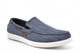 Dr Keller Mens Theo Twin Gusset Slip On Canvas Boat Shoes Blue