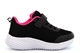 Girls Rosie Lightweight Touch Fastening Trainers With Elastic Lace Black/Fuchsia/White