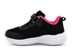 Girls Rosie Lightweight Touch Fastening Trainers With Elastic Lace Black/Fuchsia/White