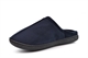Zedzzz Mens Alex Microfibre Centre Seam Warm  Lightweight Mule Slippers With Faux Wool Lining Navy