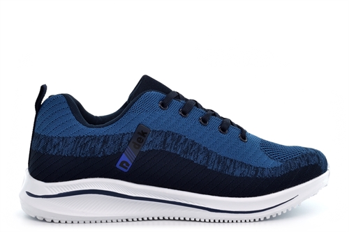 Dek Mens Astra Super Lightweight Memory Foam Lace Up Trainers With Padded Collar And Tongue Blue