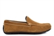 Roamers Mens Real Suede Leather Plain Moccasin Casual Slip On Shoes With Textile Lining Tan