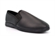 Sleepers Mens Hadley Slip On Gusset Genuine Leather Slippers With Rubber Sole Black