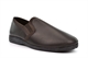 Sleepers Mens Hadley Slip On Gusset Genuine Leather Slippers With Rubber Sole Dark Brown