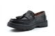 Cipriata Womens Omara Tassel Slip On Coated Leather Shoes/Loafers Black