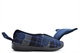 Zedzzz Mens Peter Fully Opening Touch Fasten Wide Fit Slippers Navy Check (EE Width)