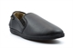 Dr Keller Mens Christof Faux Leather Carpet Slippers With Fleecy Lining Slip On Black
