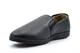 Dr Keller Mens Christof Faux Leather Carpet Slippers With Fleecy Lining Slip On Black
