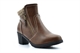 Lilley Womens Ankle Boots With Block Heel And Inside Zip Fastening Brown