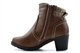 Lilley Womens Ankle Boots With Block Heel And Inside Zip Fastening Brown