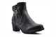 Lilley Womens Ankle Boots With Block Heel And Inside Zip Fastening Black