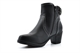 Lilley Womens Ankle Boots With Block Heel And Inside Zip Fastening Black
