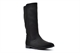 Cat & Jack Girls Faux Suede High Leg Calf Boots With Side Zip Fastening Black