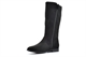 Cat & Jack Girls Faux Suede High Leg Calf Boots With Side Zip Fastening Black