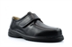 Roamers Mens Fuller Fit Lightweight Leather Shoes With Touch Fastening Black (E Fitting)