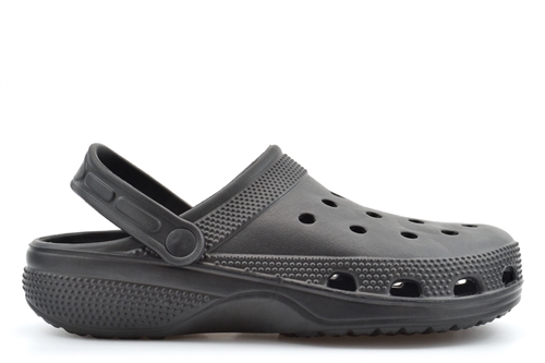 Dek Womens/Mens/Boys/Girls Perforated Swing Bar Clogs/Mules/Sandals Black