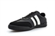 Dek Mens Kite Twin Stripe Retro Lace Up Trainers With Padded Textile Insole Black/White