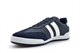 Dek Mens Kite Twin Stripe Retro Lace Up Trainers With Padded Textile Insole Navy/White
