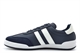 Dek Mens Kite Twin Stripe Retro Lace Up Trainers With Padded Textile Insole Navy/White