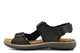 Roamers Mens Leather Sandals Touch Fastening Sports Sandals With Real Suede Insole Brown