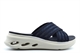 Cipriata Womens Elina Lightweight Cross Over Mule Sandals With Low Wedge Heel Navy