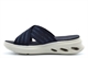 Cipriata Womens Elina Lightweight Cross Over Mule Sandals With Low Wedge Heel Navy
