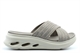 Cipriata Womens Elina Lightweight Cross Over Mule Sandals With Low Wedge Heel Grey