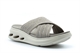 Cipriata Womens Elina Lightweight Cross Over Mule Sandals With Low Wedge Heel Grey