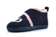 Sleepers Girls Kit Touch Fastening Bootee Slippers/Boot Slippers/Cat Slippers Navy/Pink