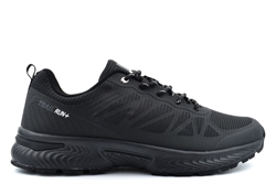 Dek Mens Metro Memory Foam Trainers With Extra Large Sizes 13/14/15/16 Black