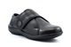 Dr Keller Womens Rita Wide Fit Real Leather Touch Fastening Casual Comfort Shoes Black (EE Fitting)