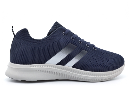 Dek Mens Planet Lace Up Mesh Lightweight Trainers Navy Blue