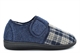 Sleepers Mens Denzil Touch Fasten Faux Fur Lined Warm Thermal Slippers Navy Blue