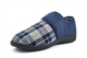 Sleepers Mens Denzil Touch Fasten Faux Fur Lined Warm Thermal Slippers Navy Blue