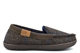 Zedzzz Mens Neville Moccasin Style Slippers With Tweed Textile Upper And Terry Lining Brown