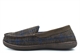 Zedzzz Mens Neville Moccasin Style Slippers With Tweed Textile Upper And Terry Lining Brown