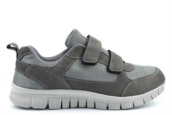 Dek Mens Viking Super Lightweight Memory Foam Touch Fasten Trainers Grey