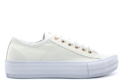 Dek Womens Canvas Shoes/Canvas Pumps With High Density Double Insole All White