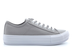 Dek Womens Canvas Shoes/Canvas Pumps With High Density Double Insole Grey
