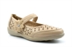 Dr Lightfoot Womens Gabriell Touch Fasten Lightweight Casual Shoes With Flower Detail Beige