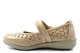 Dr Lightfoot Womens Gabriell Touch Fasten Lightweight Casual Shoes With Flower Detail Beige