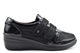 Boulevard Womens Touch Fastening Wedge Heel Casual Shoes/Casual Trainers Black Patent