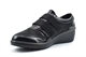 Boulevard Womens Touch Fastening Wedge Heel Casual Shoes/Casual Trainers Black Patent