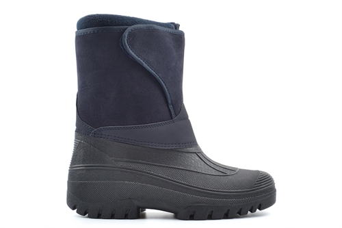 StormWells Womens/Mens/Girls/Boys Touch Fasten Insulated Snow Boots Detachable Fleece Lining Navy